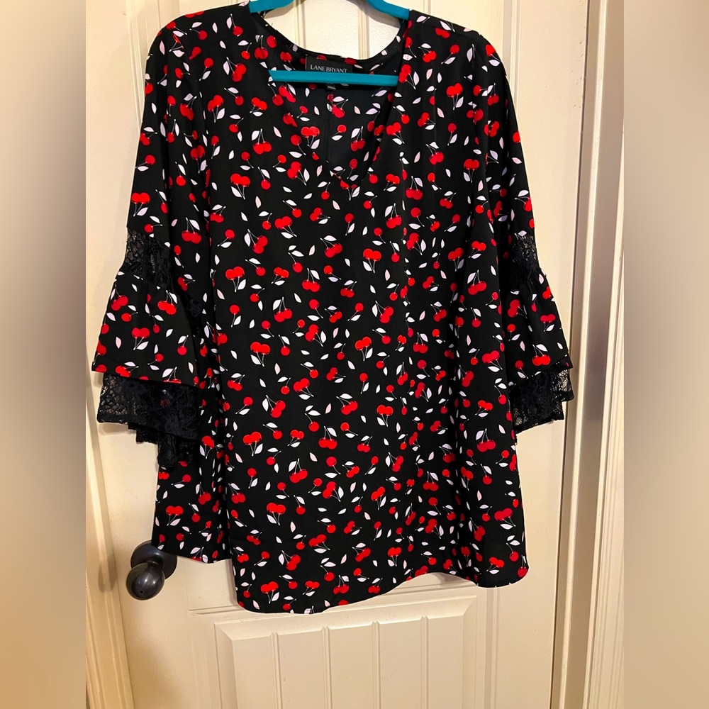 Cute Lane Bryant Cherry print Blouse